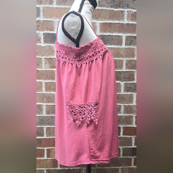 Rue21 Pink Crochet Embellished Blouse Relaxed Fit - Picture 5 of 7
